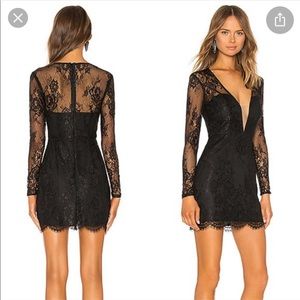 Never worn. With tags. Black NBD (Revolve) lace mini dress